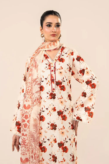 3 Piece - Printed Chikankari Suit