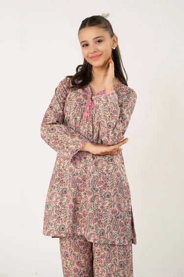 2 Piece - Printed Cotton Lawn Suit