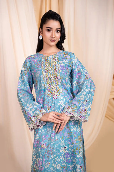 2 Piece - Embroidered Cotton Lawn Suit