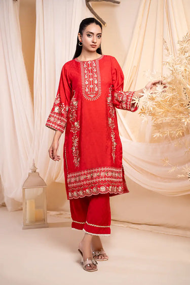 2 Piece - Embroidered JACQUARD Suit