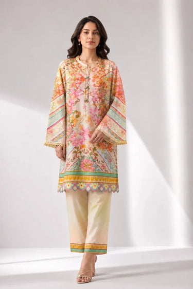 2 Piece - Printed Arabic Lawn Suit