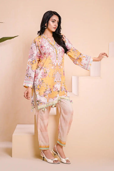 2 Piece - Printed Arabic Lawn Suit