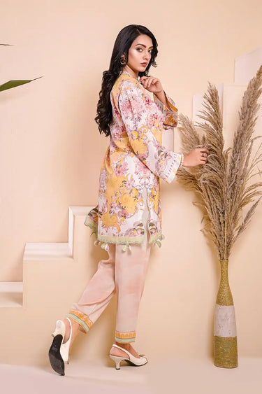2 Piece - Printed Arabic Lawn Suit