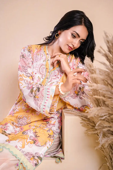 2 Piece - Printed Arabic Lawn Suit