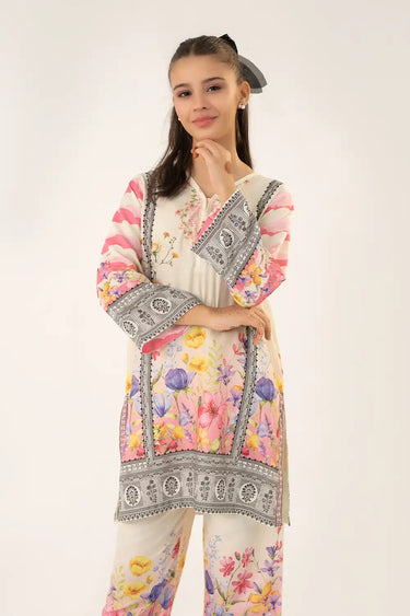 2 Piece - Printed Texture Suit