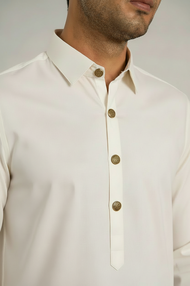Men's Blended Kameez Shalwar – CREAM