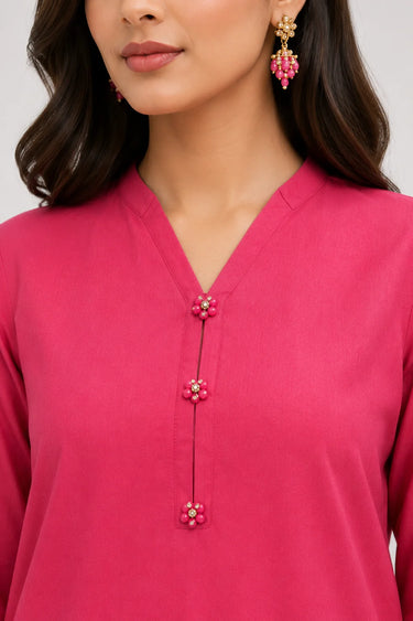 2 Piece - Embroidered Cambric Suit
