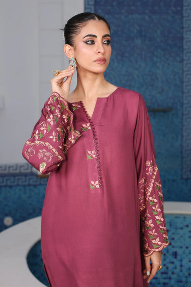 2 Piece - Embroidered Viscose Suit