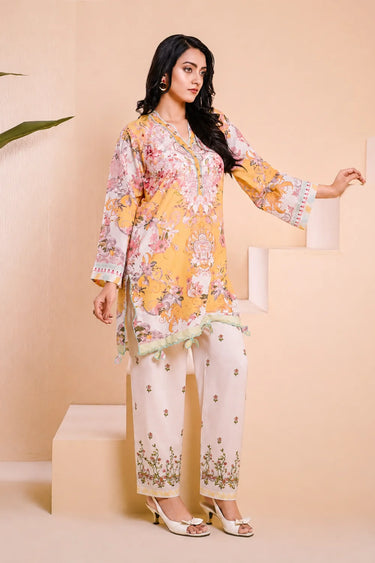 2 Piece - Printed Arabic Lawn Suit