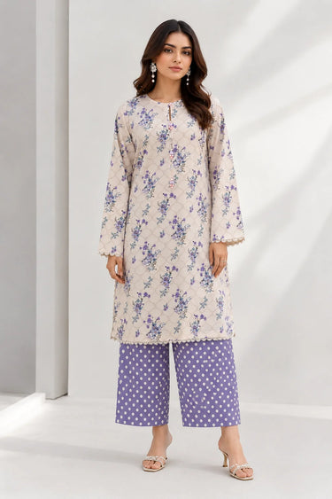 2 Piece - Printed Cotton Lawn Suit