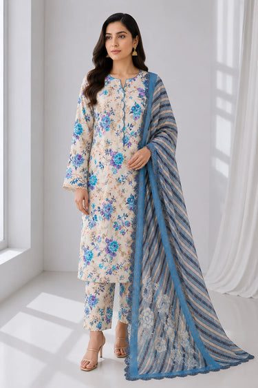 3-PIECE - PRINTED LAWN SUIT