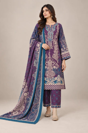 3-PIECE EMBROIDERED CAMBRIC SUIT