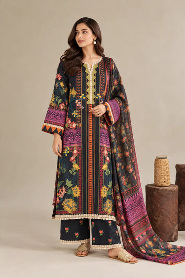 3-PIECE PRINTED CAMBRIC SUIT