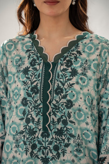 3 Pc Arabic Printed Lawn Unstitched Suit - Prime Point Store