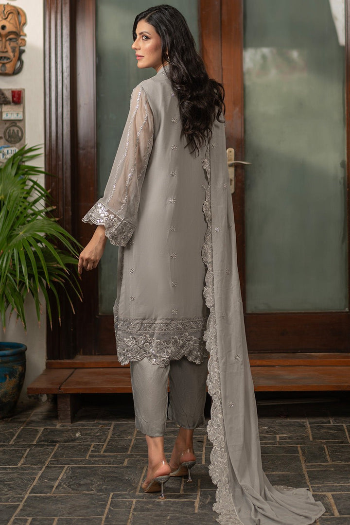 3 Pc Chiffon Unstitched Suit - Prime Point Store