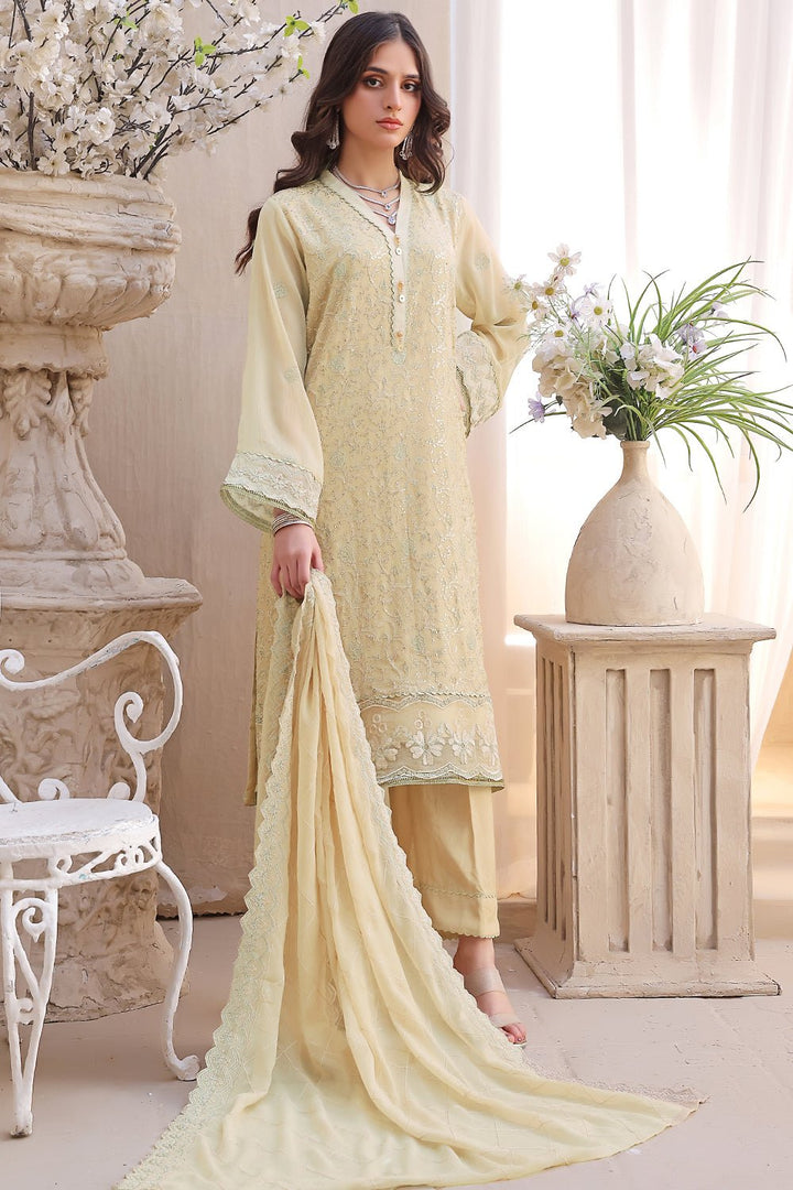 3 Pc Chiffon Unstitched Suit - Prime Point Store