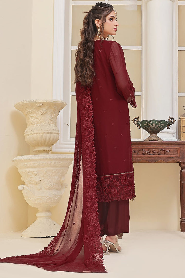 3 Pc Chiffon Unstitched Suit - Prime Point Store