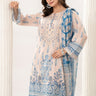 3 Pc Cotton Embroidered Printed Lawn Unstitched Suit - Prime Point Store