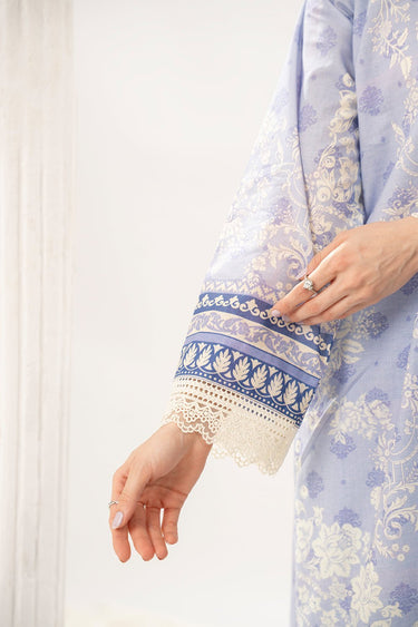 3 Pc Cotton Printed Lawn Unstitched Suit - Prime Point Store