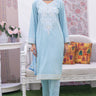 3 Pc Dobby Dyed Embroidered Stitched Suit - Prime Point Store