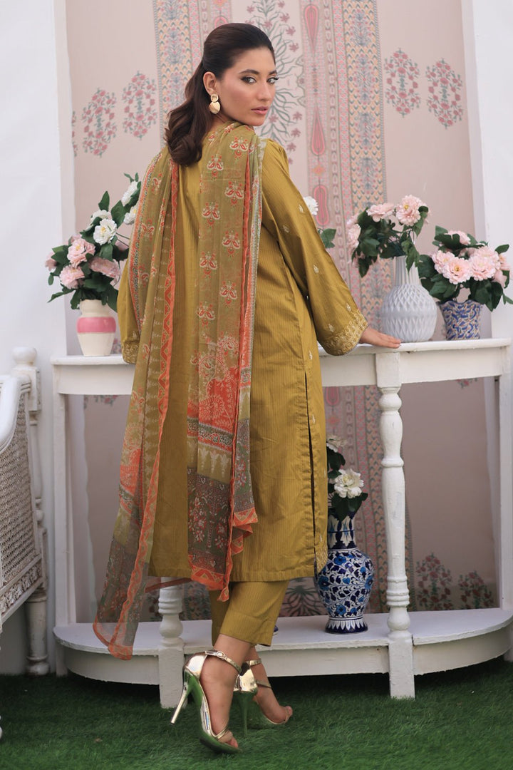 3 Pc Dobby Embroidered Luxury Stitched Suit - Prime Point Store