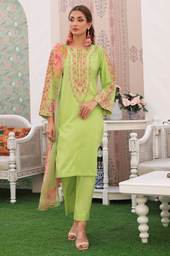 3 Pc Dobby Embroidered Luxury Stitched Suit - Prime Point Store