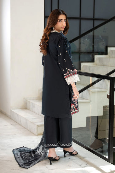 3 Pc Dyed Embroidered Cambric Unstitched Suit - Prime Point Store