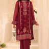 3 Pc Embroidered Chiffon Luxury Stitched Suit - Prime Point Store