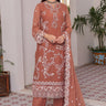 3 Pc Embroidered Chiffon Luxury Unstitched Suit - Prime Point Store