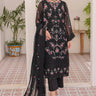 3 Pc Embroidered Chiffon Luxury Unstitched Suit - Prime Point Store