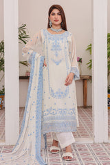 3 Pc Embroidered Chiffon Luxury Unstitched Suit - Prime Point Store