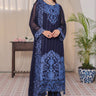 3 Pc Embroidered Chiffon Luxury Unstitched Suit - Prime Point Store