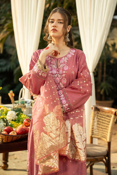 3 Pc Embroidered Jacquard Stitched Suit - Prime Point Store