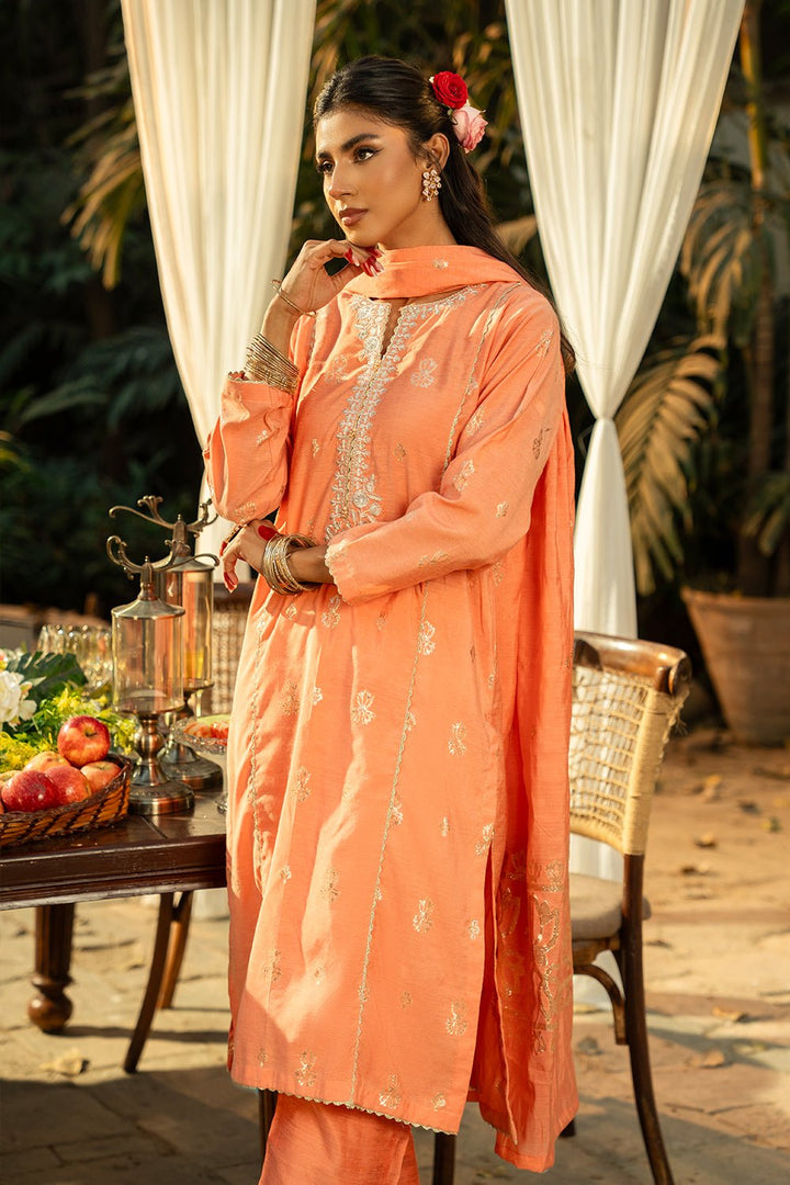 3 Pc Embroidered Jacquard Stitched Suit - Prime Point Store