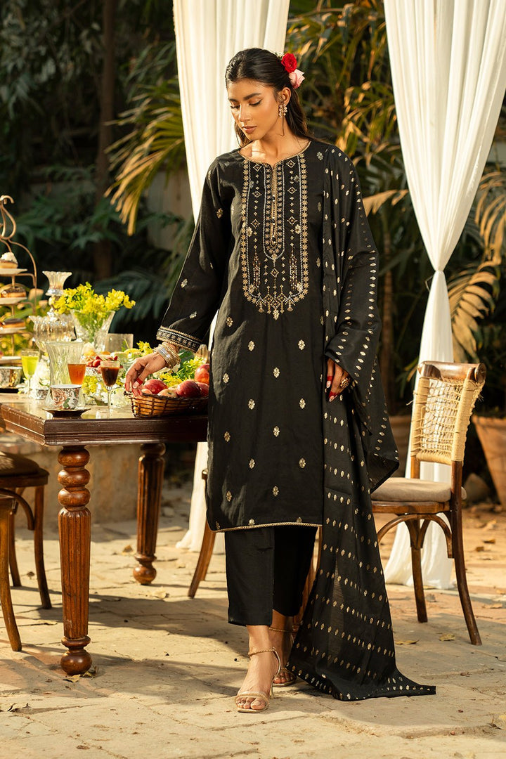 3 Pc Embroidered Jacquard Stitched Suit - Prime Point Store