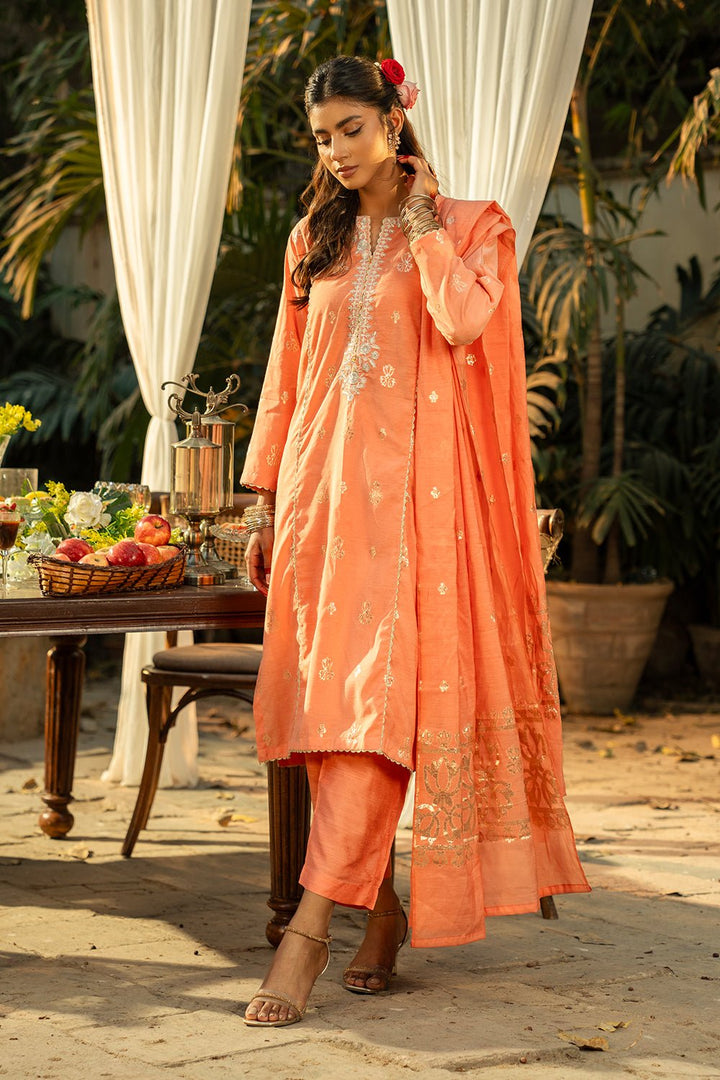 3 Pc Embroidered Jacquard Stitched Suit - Prime Point Store