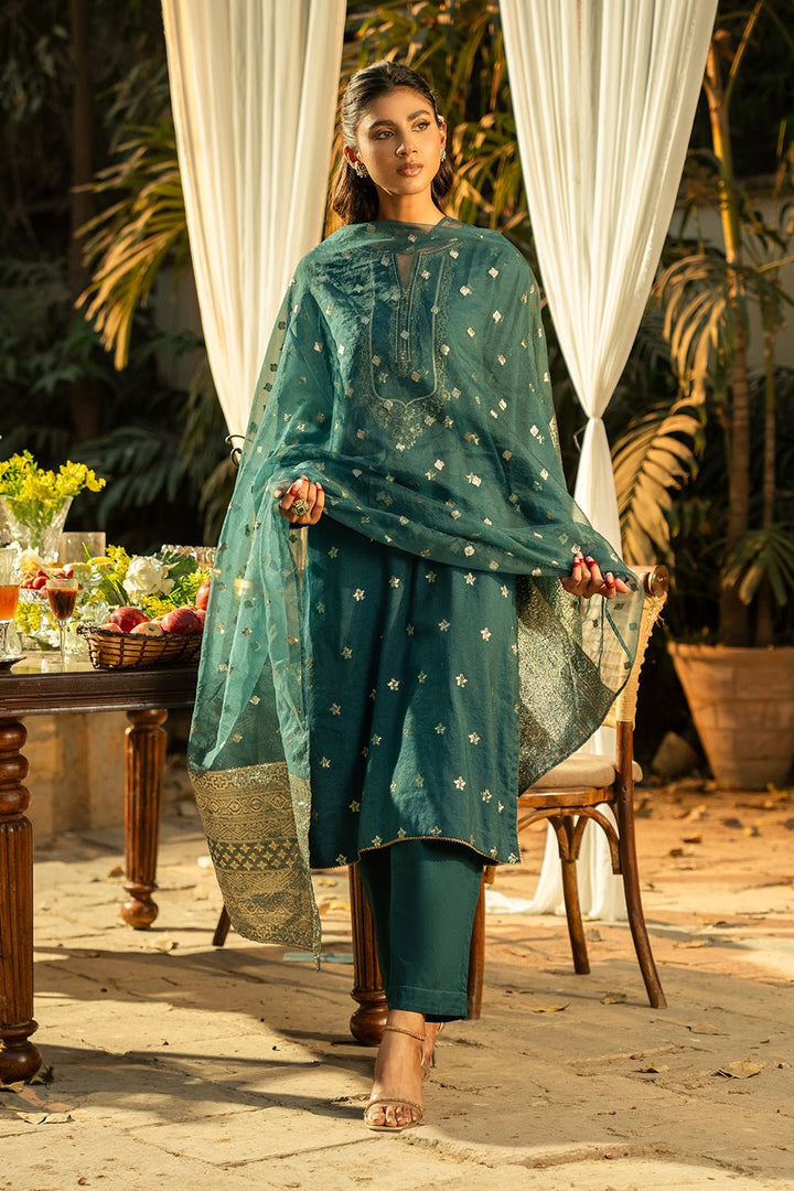 3 Pc Embroidered Jacquard Stitched Suit - Prime Point Store