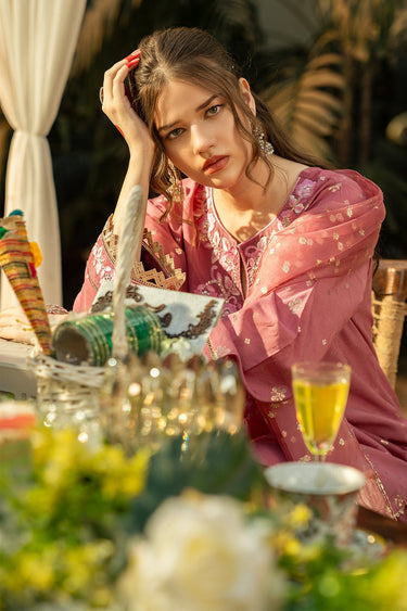 3 Pc Embroidered Jacquard Stitched Suit - Prime Point Store