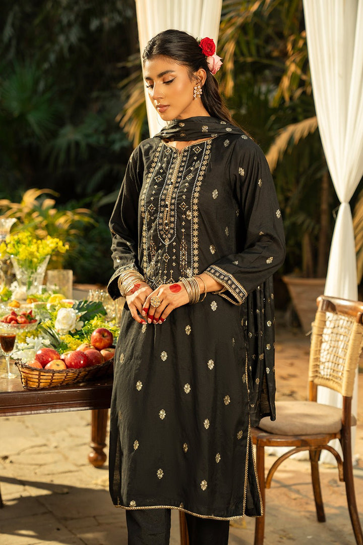 3 Pc Embroidered Jacquard Stitched Suit - Prime Point Store