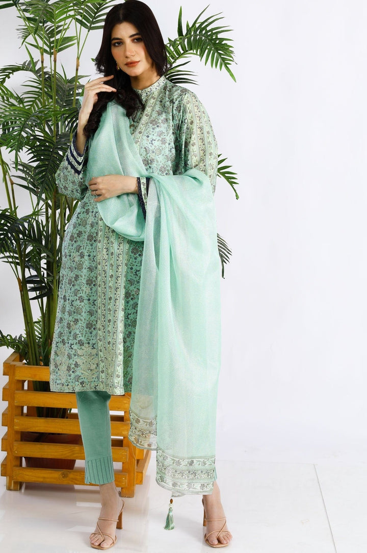 3 Pc Embroidered Lawn Unstitched - Prime Point Store