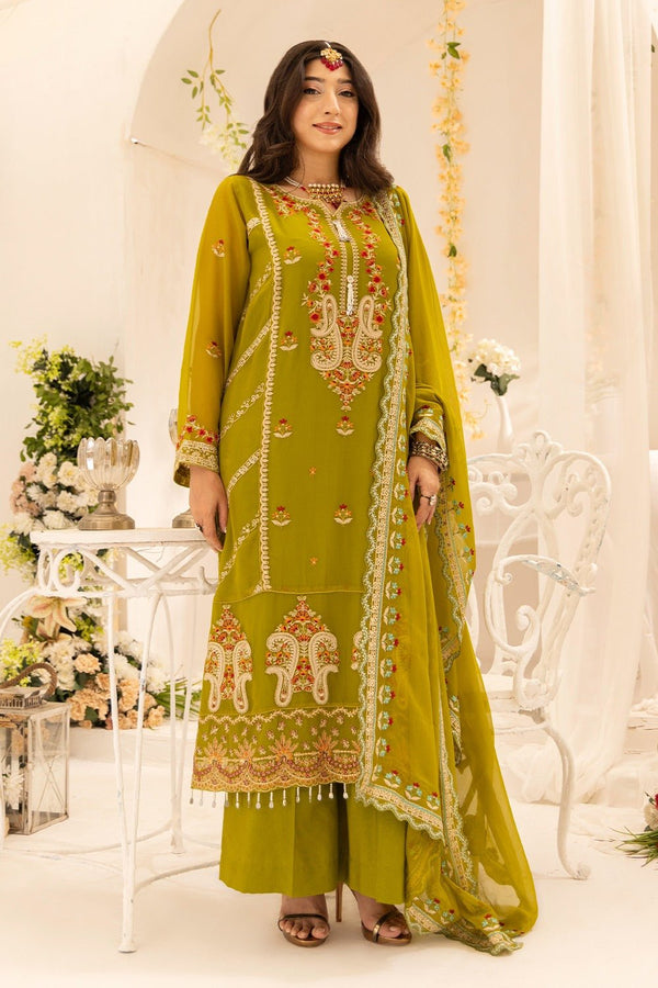 3 Pc Embroidered Luxury Unstitched - Prime Point Store