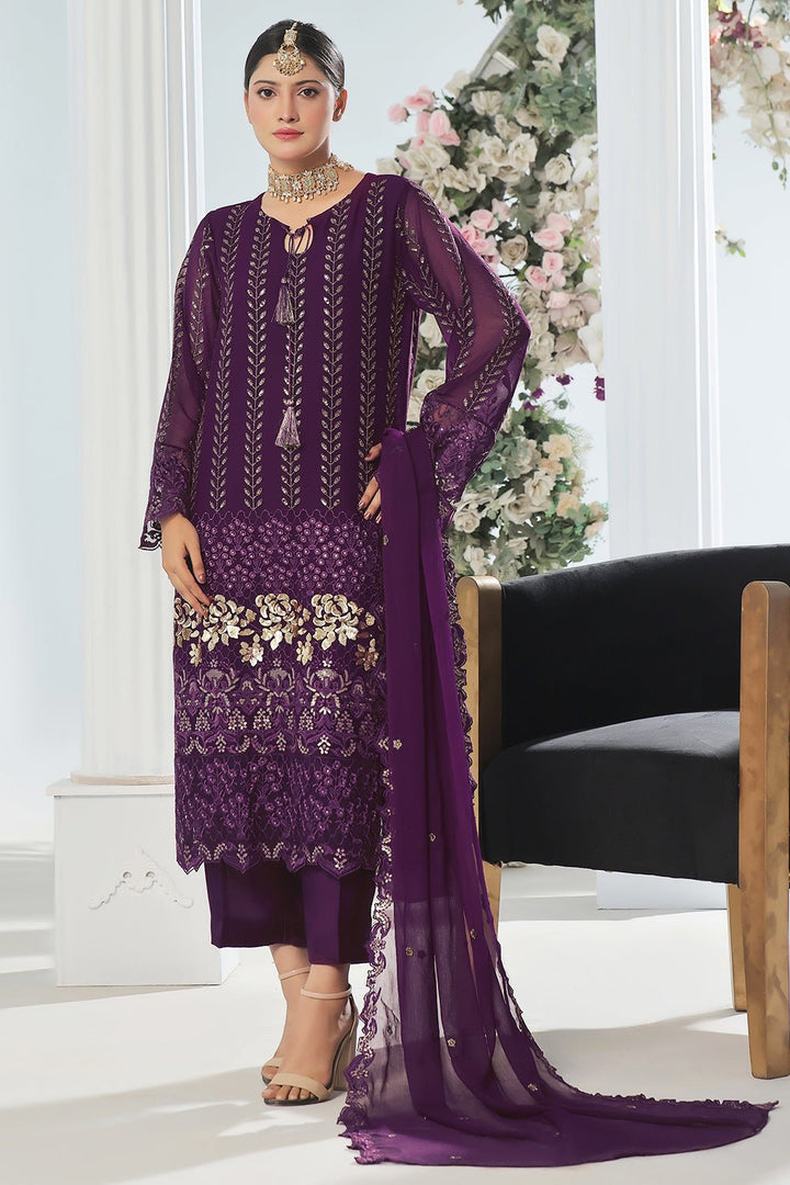 3 Pc Embroidered Luxury Unstitched - Prime Point Store