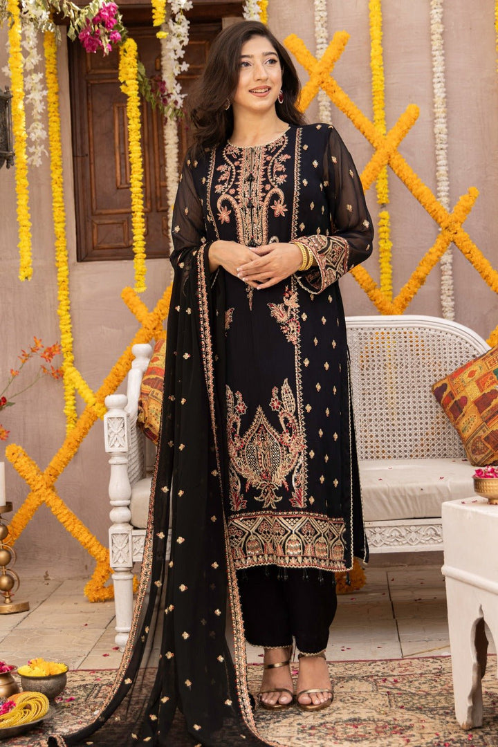 3 Pc Embroidered Luxury Unstitched - Prime Point Store