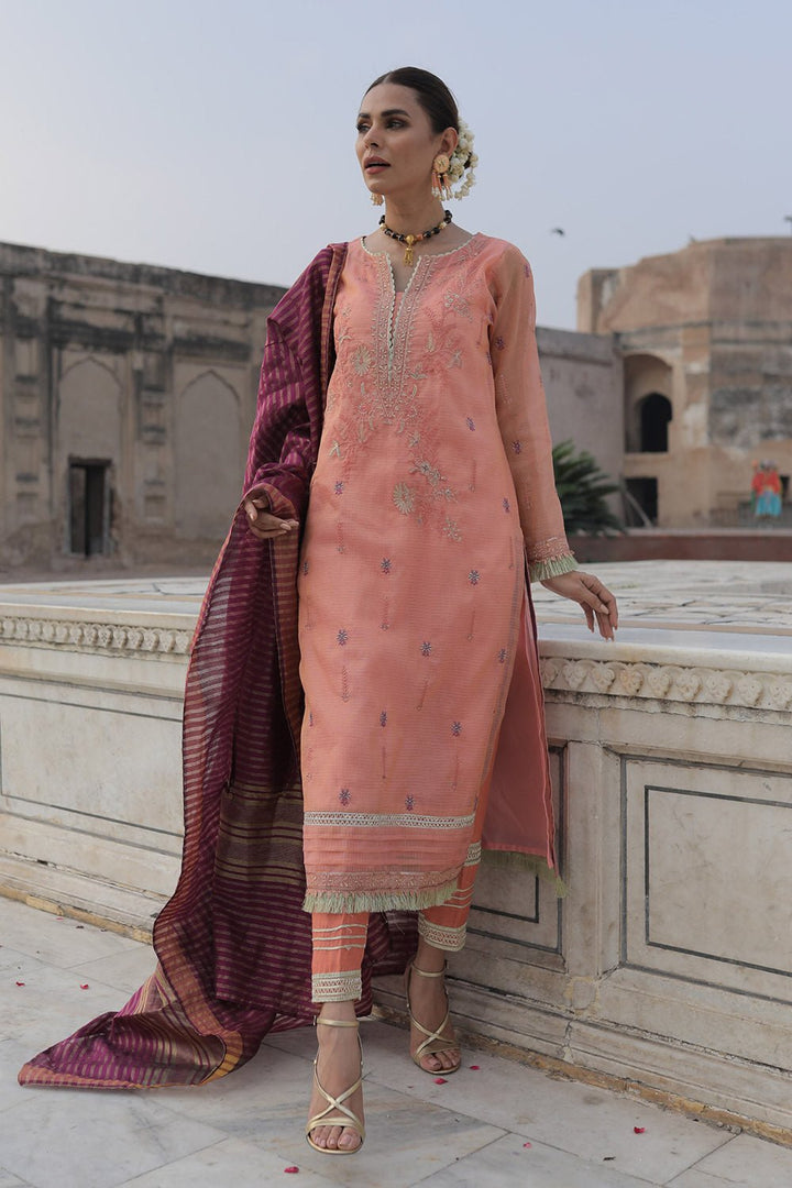 3 Pc Embroidered Organza Luxury Stitched Suit - Prime Point Store