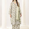 3 Pc Embroidered Printed Lawn Unstitched Suit - Prime Point Store