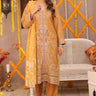 3 Pc Embroidered Zari Net Luxury Stitched Suit - Prime Point Store