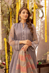 3 Pc Grey Stitched Suit - Prime Point Store