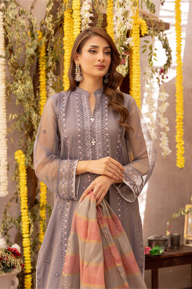 3 Pc Grey Stitched Suit - Prime Point Store