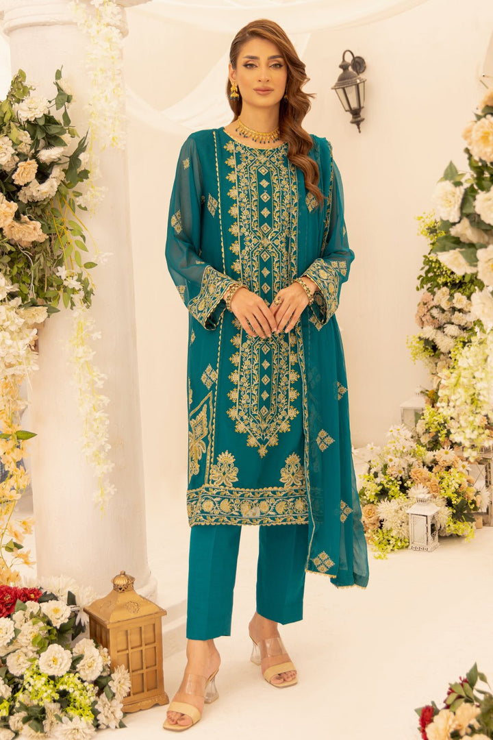 3 Pc Printed Chiffon Stitched Suit - Prime Point Store