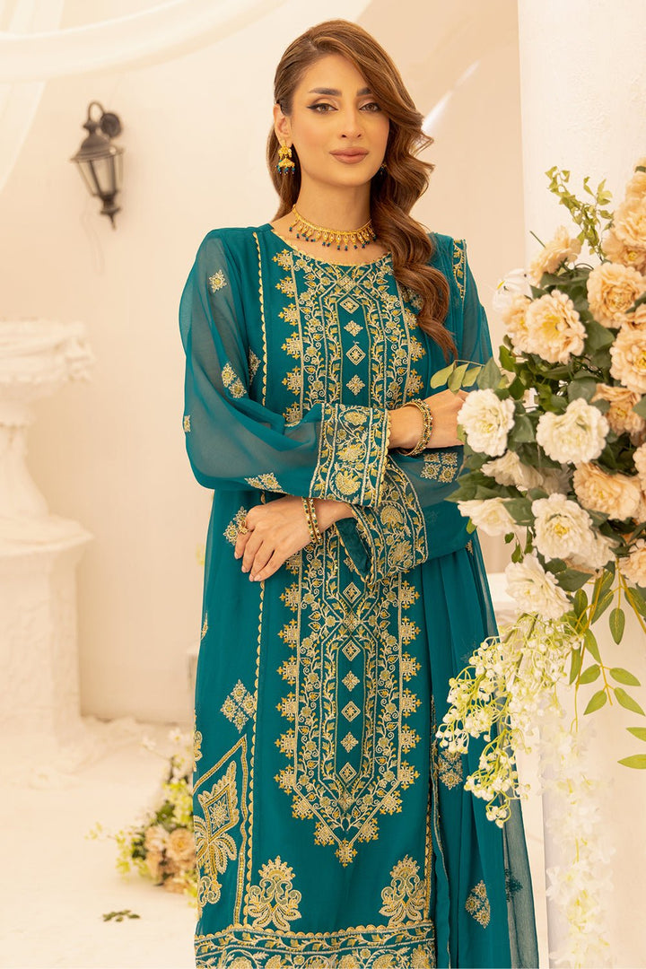 3 Pc Printed Chiffon Stitched Suit - Prime Point Store